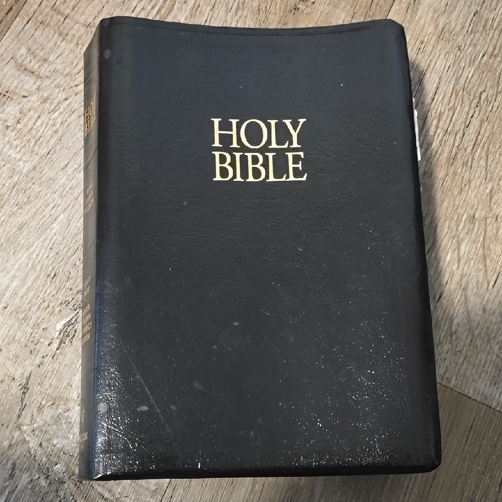Holy Bible King James Version Giant Print Black Leather Cover
